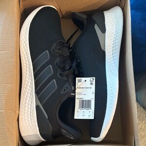Adidas Men's Black and White Athletic Shoes